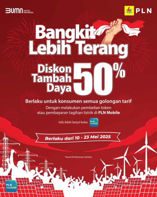 
					Peringati Hari Buruh, PLN Beri Diskon Tambah Daya Hingga 50%